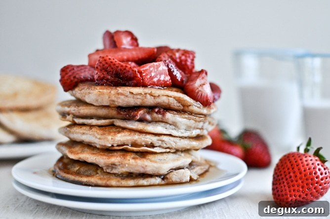 Roasted Strawberry Brown Butter Pancakes Roasted Strawberry Brown Butter Pancakes