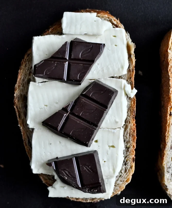 Roasted Strawberry, Brie + Chocolate Grilled Cheese