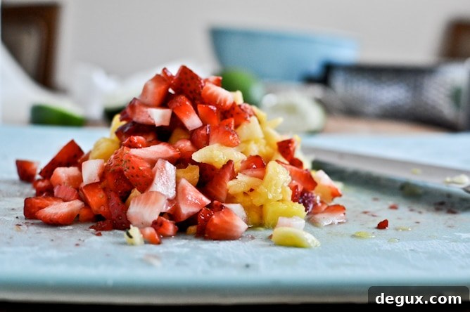 Sweet Corn Fritters with Jalapeño Whipped Cream and Fruit Salsa