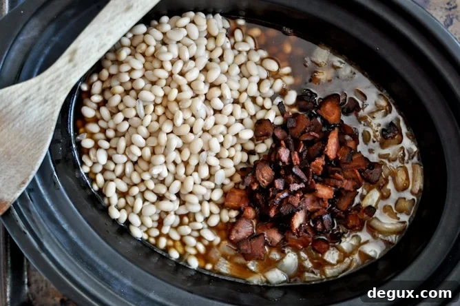 Crockpot Bacon Bourbon Baked Beans Crockpot Bacon Bourbon Baked Beans