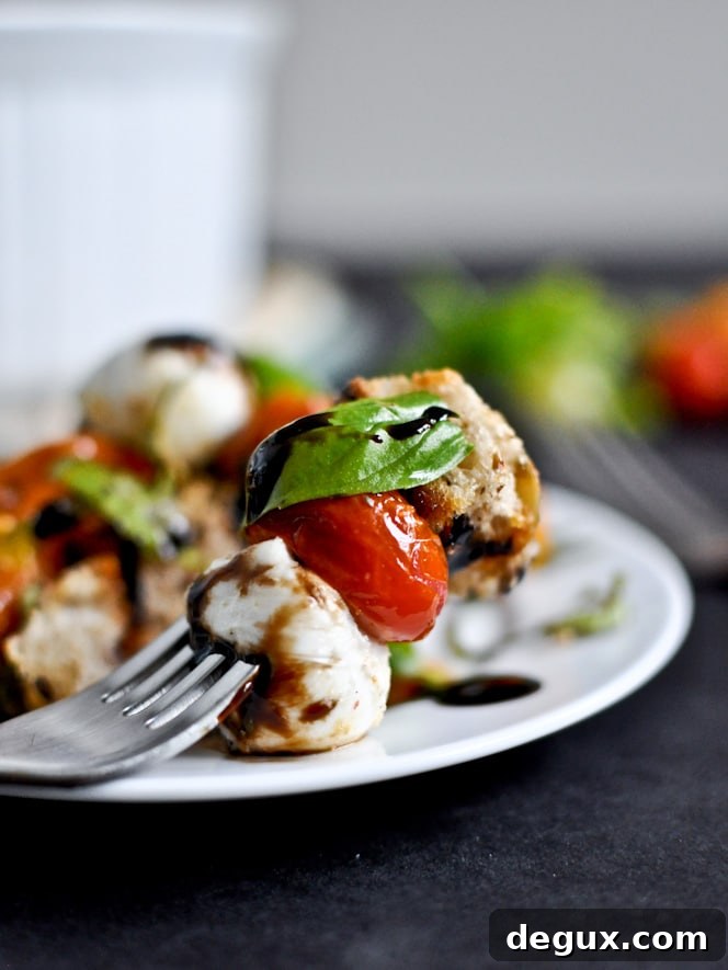 Roasted Tomato Caprese Panzanella Roasted Tomato Caprese Panzanella