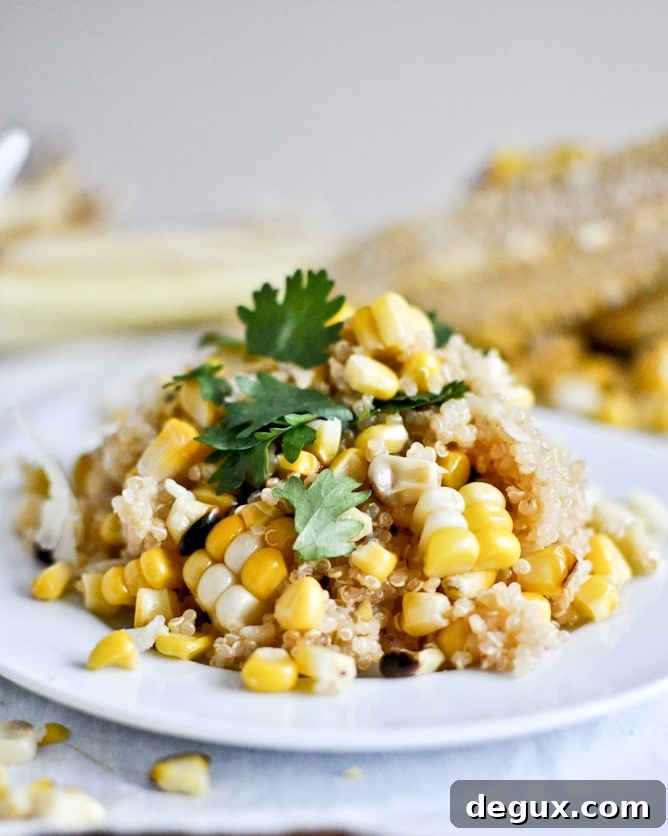 Grilled Corn + Cheddar Quinoa I howsweeteats.com Grilled Corn + Cheddar Quinoa I howsweeteats.com
