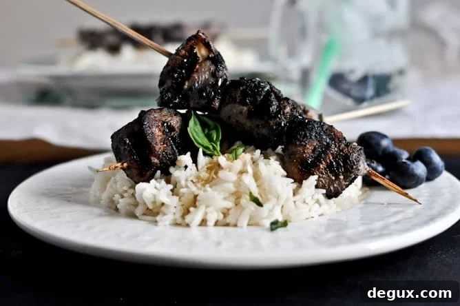 Grilled Blueberry Chicken Skewers with Coconut Rice Grilled Blueberry Chicken Skewers with Coconut Rice