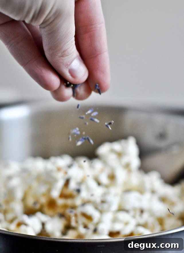 White Chocolate Lavender Vanilla Popcorn