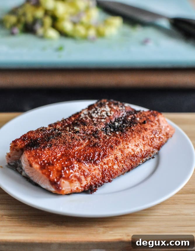 BBQ Spiced Salmon with Pineapple Jalapeño Salsa
