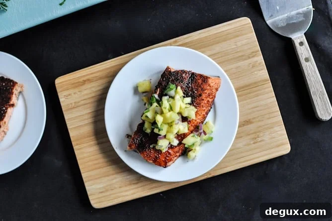 BBQ Spiced Salmon with Pineapple Jalapeño Salsa