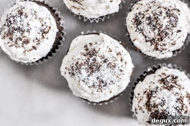 Kahlua and Cream Double Chocolate Chunk Cupcakes I howsweeteats.com Kahlua and Cream Double Chocolate Chunk Cupcakes I howsweeteats.com