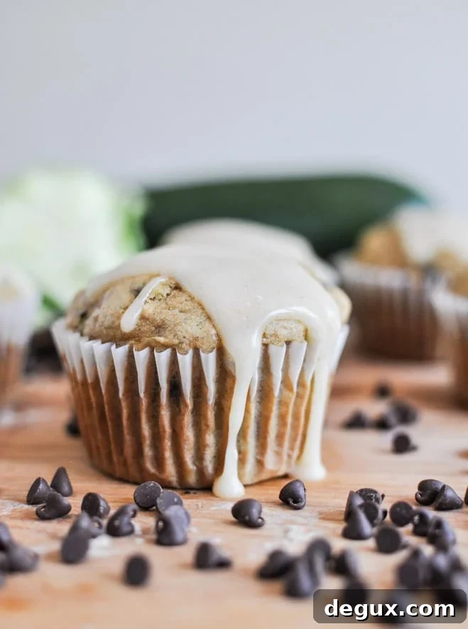 Whole Wheat Zucchini Banana Chocolate Chip Muffins