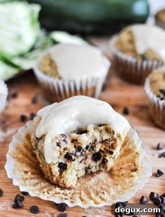 Whole Wheat Zucchini Banana Chocolate Chip Muffins