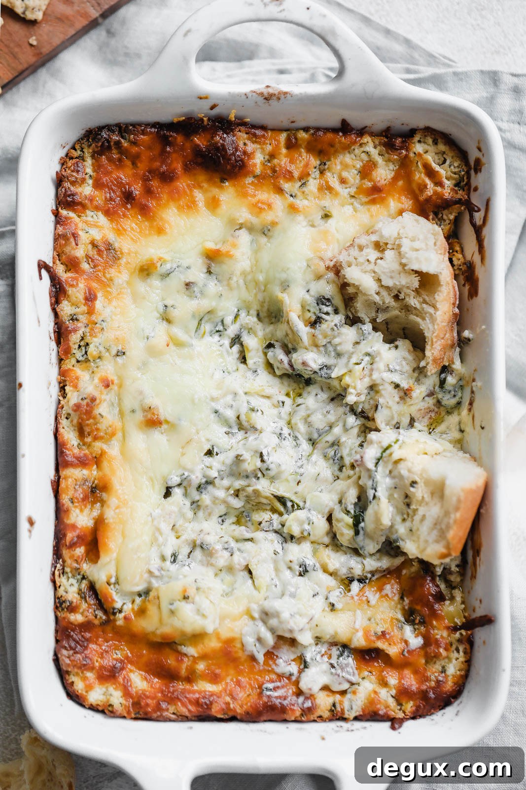 spinach artichoke bacon dip I howsweeteats.com #spinach #artichoke #bacon #dip #appetizers
