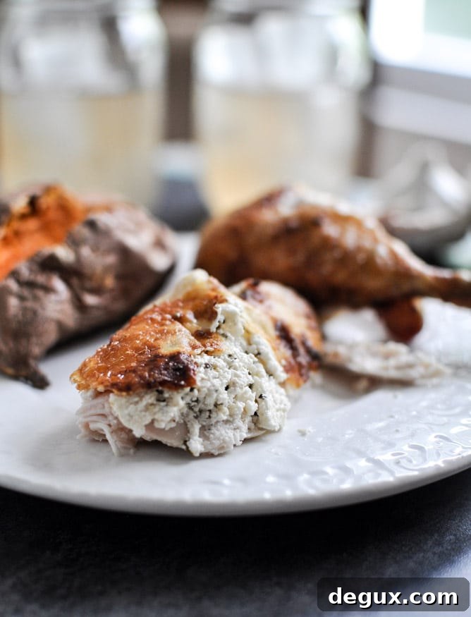 Goat Cheese Roasted Chicken I howsweeteats.com