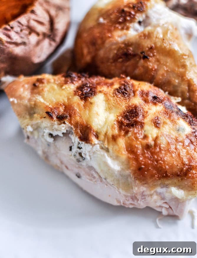 Goat Cheese Roasted Chicken I howsweeteats.com