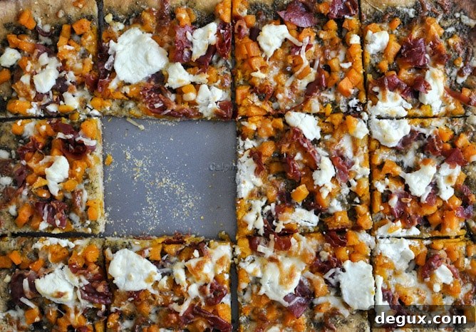 Butternut Squash, Sage Pesto and Prosciutto Pizza I howsweeteats.com