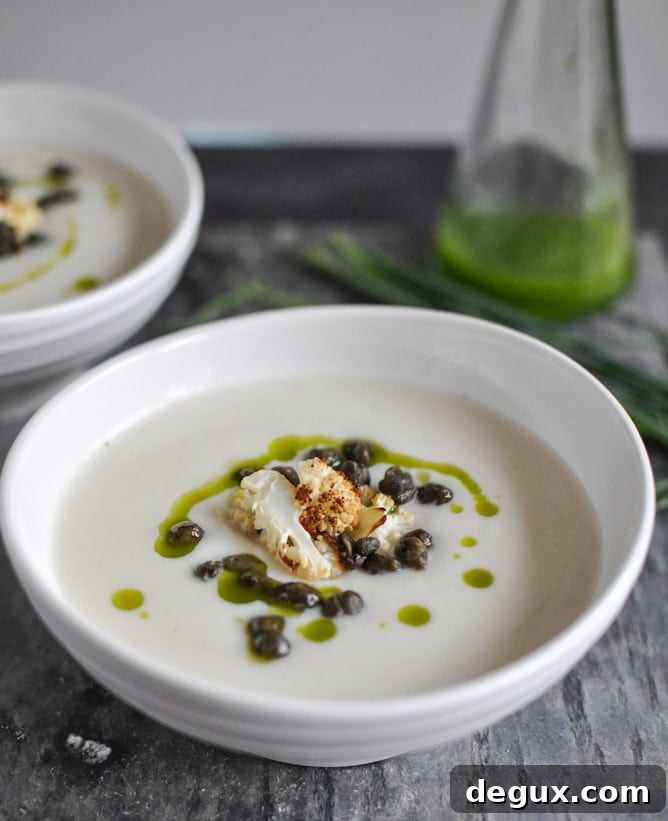 Creamy Cauliflower Soup I howsweeteats.com