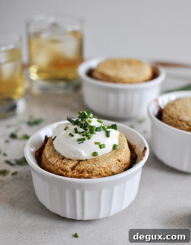 Three Bean Chili Pot Pies I howsweeteats.com