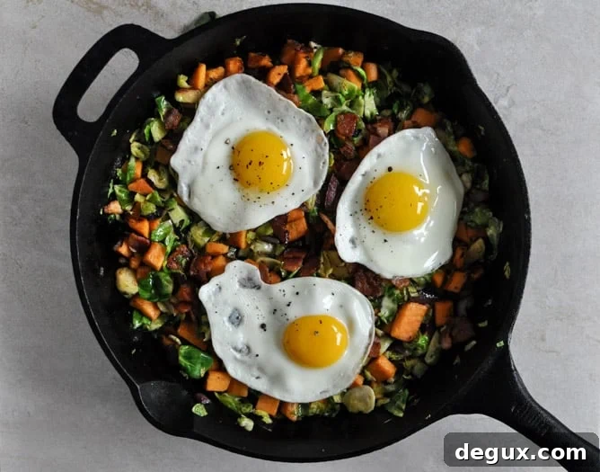 Brussels Sprouts Breakfast Hash I howsweeteats.com