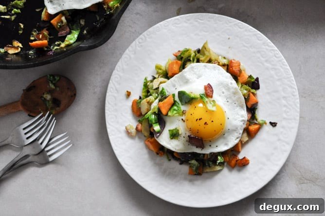 Brussels Sprouts Breakfast Hash I howsweeteats.com