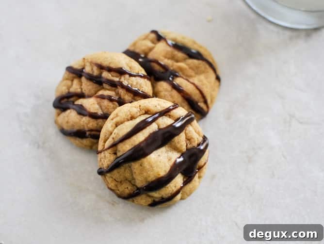 Fudge Striped Pumpkin Peanut Butter Cookies I howsweeteats.com Fudge Striped Pumpkin Peanut Butter Cookies I howsweeteats.com