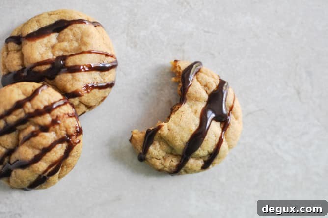 Fudge Striped Pumpkin Peanut Butter Cookies I howsweeteats.com Fudge Striped Pumpkin Peanut Butter Cookies I howsweeteats.com