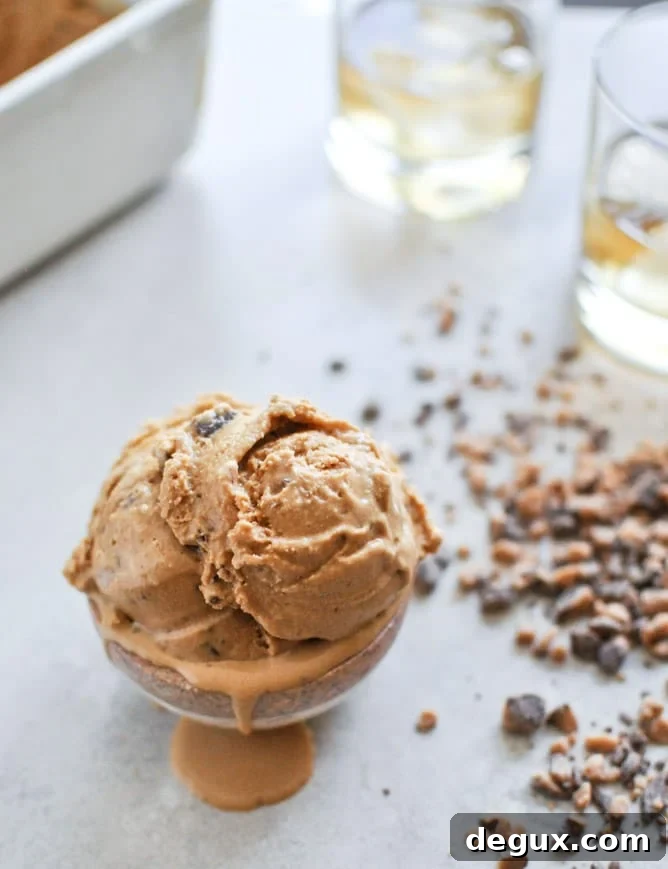 Burnt Caramel Bourbon Ice Cream with Milk Chocolate Toffee Burnt Caramel Bourbon Ice Cream with Milk Chocolate Toffee