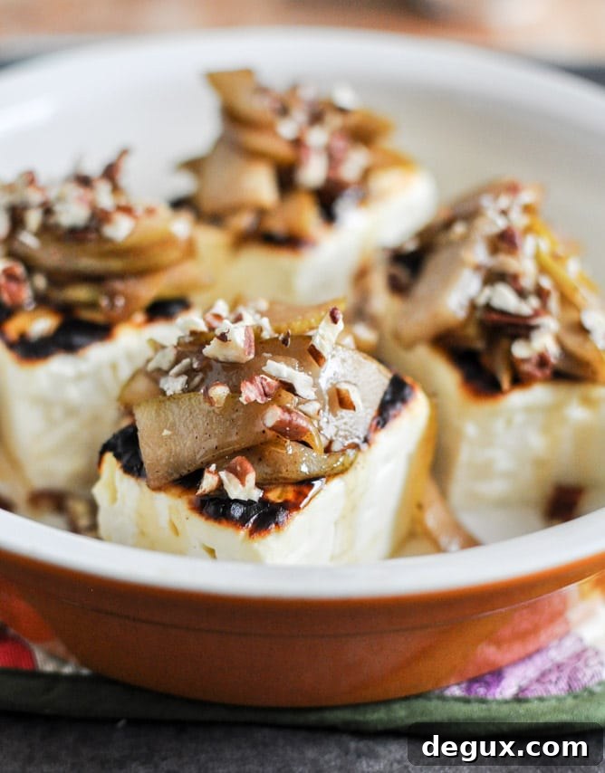 Broiled Feta with Caramelized Cinnamon Pears Broiled Feta with Caramelized Cinnamon Pears