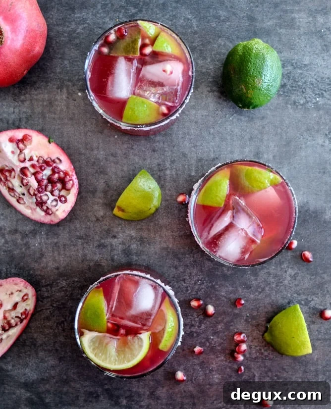 Pomegranate Margaritas I howsweeteats.com