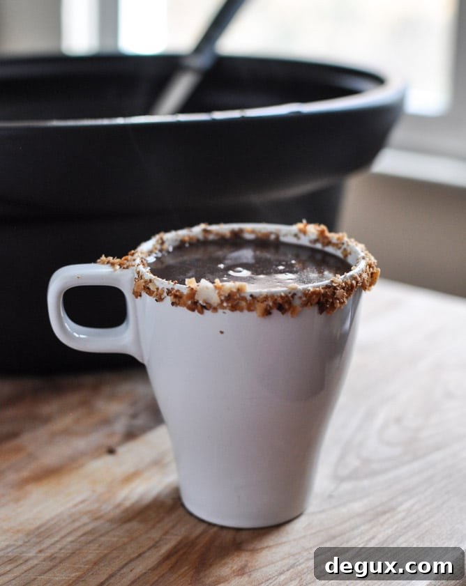 Crockpot Coconut Hot Chocolate I howsweeteats.com Crockpot Coconut Hot Chocolate I howsweeteats.com