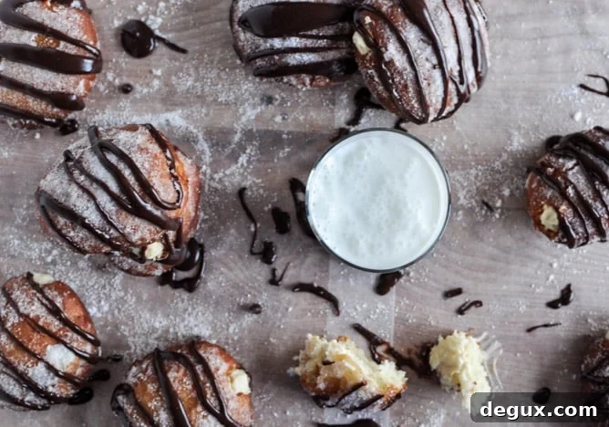 Peanut Butter Cream Filled Donuts I howsweeteats.com