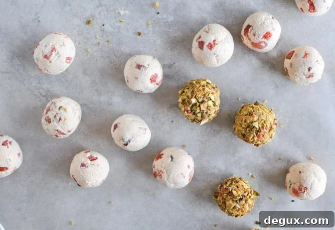 Roasted Red Pepper + Bacon Goat Cheese Truffles I howsweeteats.com Roasted Red Pepper + Bacon Goat Cheese Truffles I howsweeteats.com