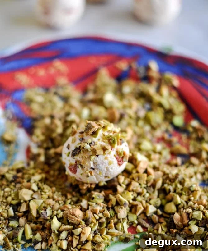 Roasted Red Pepper + Bacon Goat Cheese Truffles I howsweeteats.com Roasted Red Pepper + Bacon Goat Cheese Truffles I howsweeteats.com