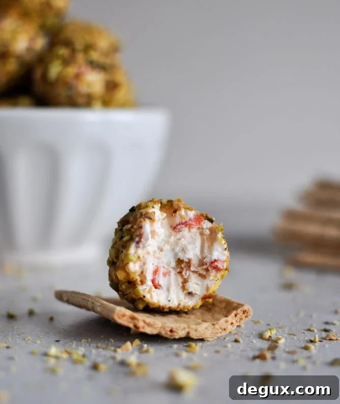 Roasted Red Pepper + Bacon Goat Cheese Truffles I howsweeteats.com Roasted Red Pepper + Bacon Goat Cheese Truffles I howsweeteats.com