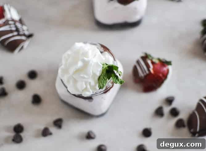 No-Bake Chocolate Covered Strawberry Cheesecakes I howsweeteats.com No-Bake Chocolate Covered Strawberry Cheesecakes I howsweeteats.com