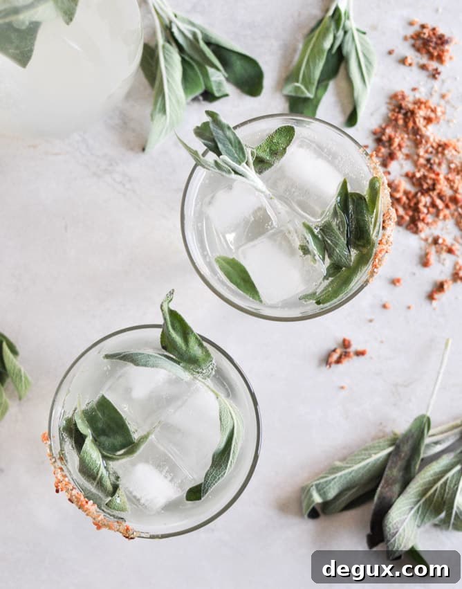 Honey Sage Gin Fizz I howsweeteats.com