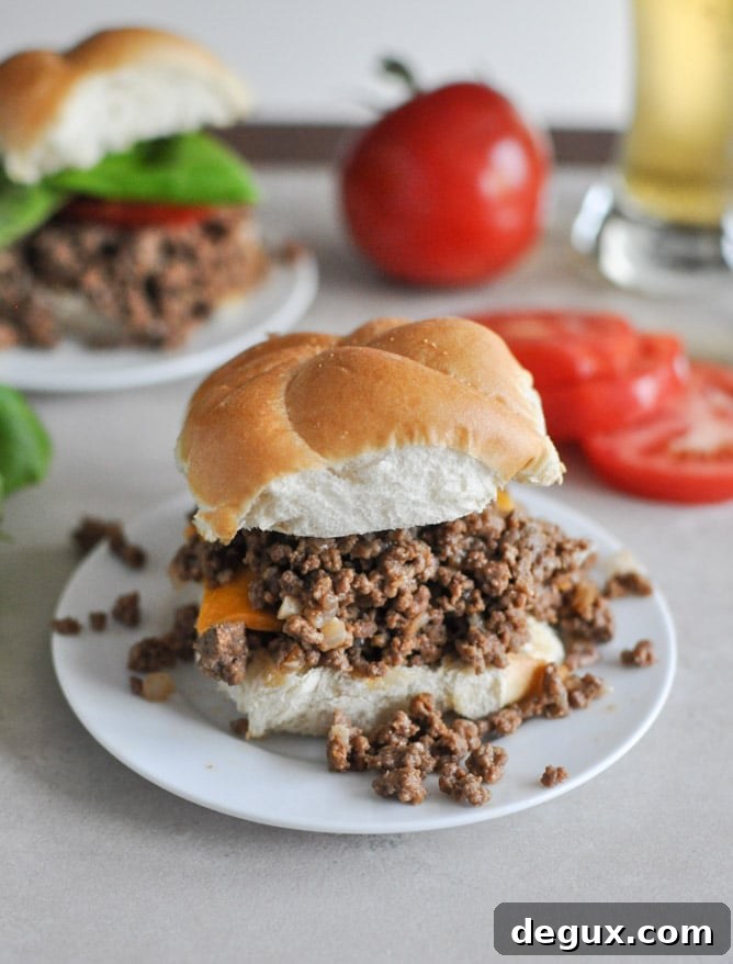 Crockpot Cheeseburgers I howsweeteats.com