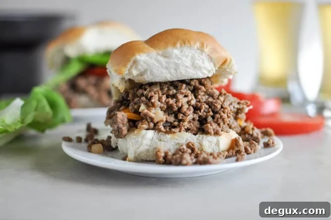 Crockpot Cheeseburgers I howsweeteats.com