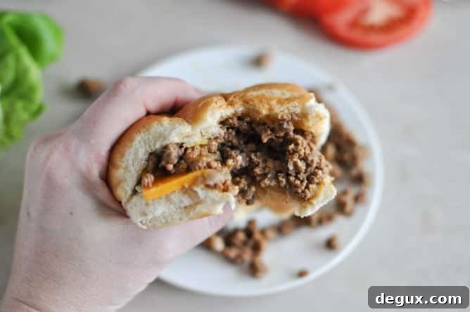 Crockpot Cheeseburgers I howsweeteats.com