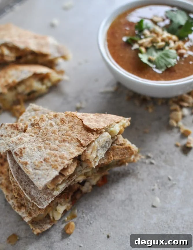 Thai Chicken Quesadillas I howsweeteats.com
