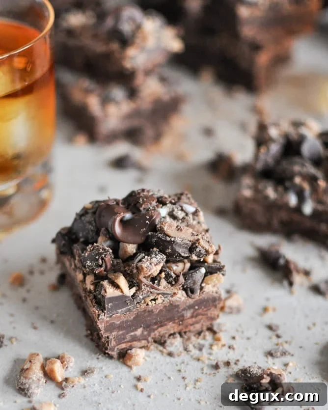 Loaded Chocolate Bourbon Fudge I howsweeteats.com Loaded Chocolate Bourbon Fudge I howsweeteats.com