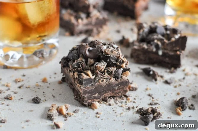Loaded Chocolate Bourbon Fudge I howsweeteats.com Loaded Chocolate Bourbon Fudge I howsweeteats.com