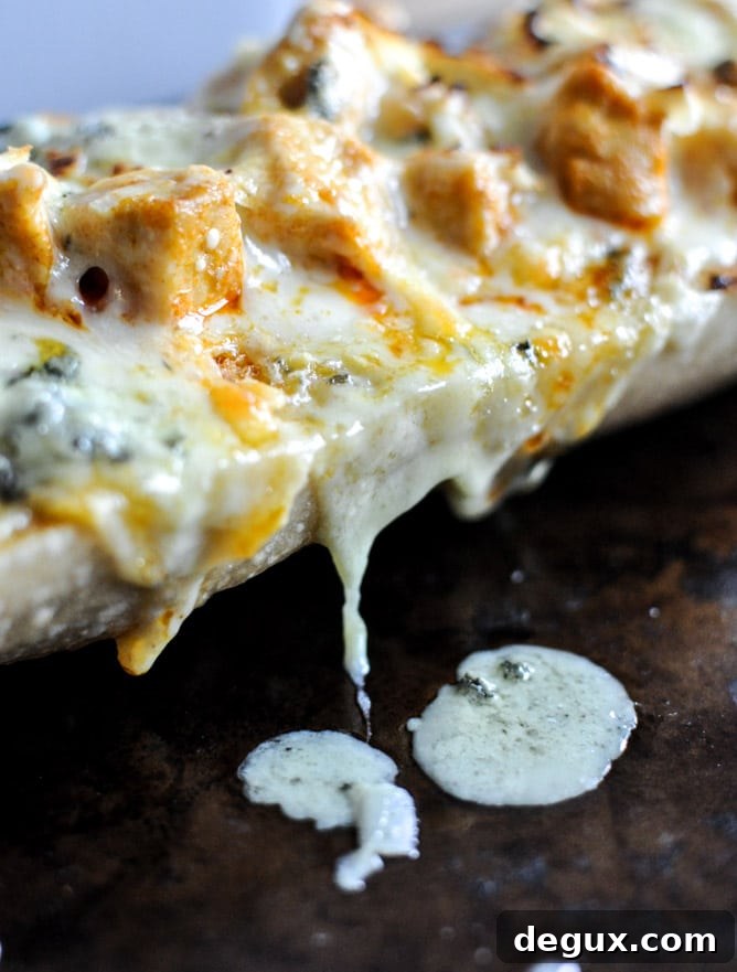 30-Minute Buffalo Chicken French Breads I howsweeteats.com 30-Minute Buffalo Chicken French Breads I howsweeteats.com
