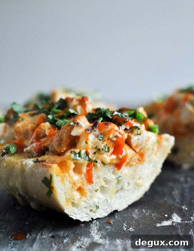 30-Minute Buffalo Chicken French Breads I howsweeteats.com 30-Minute Buffalo Chicken French Breads I howsweeteats.com