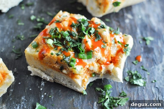 30-Minute Buffalo Chicken French Breads I howsweeteats.com 30-Minute Buffalo Chicken French Breads I howsweeteats.com