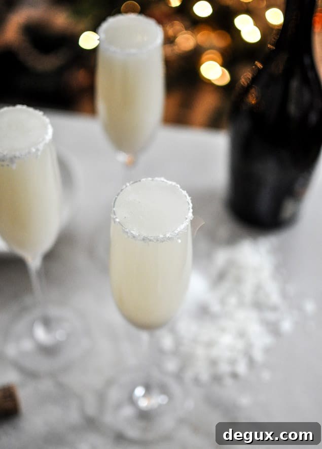 Coconut Vanilla Bellinis I howsweeteats.com