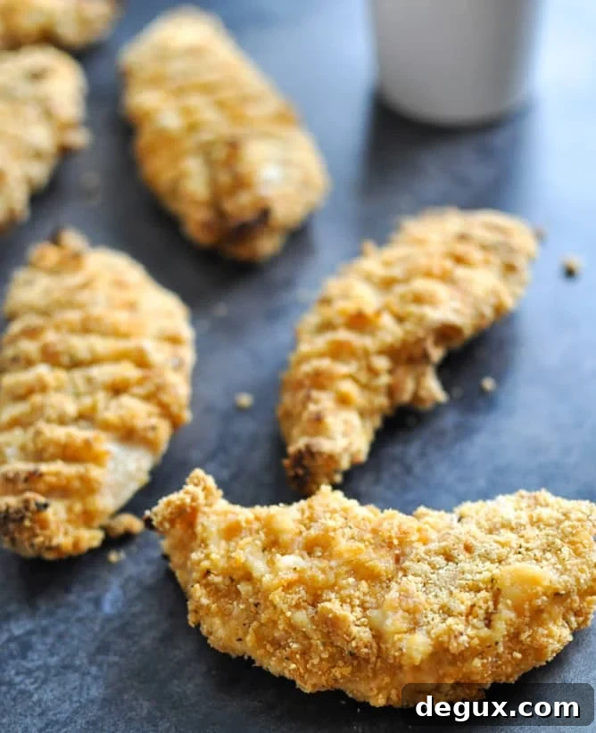 Buttermilk Almond Crusted Chicken Fingers I howsweeteats.com
