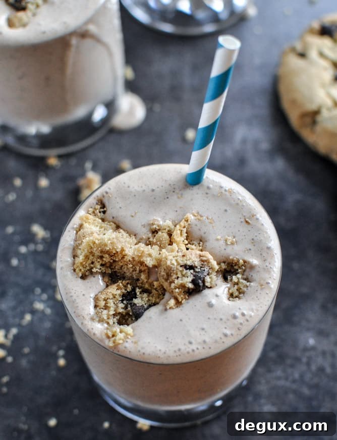 Chocolate Chip Cookie Bailey's Milkshakes I howsweeteats.com Chocolate Chip Cookie Bailey's Milkshakes I howsweeteats.com