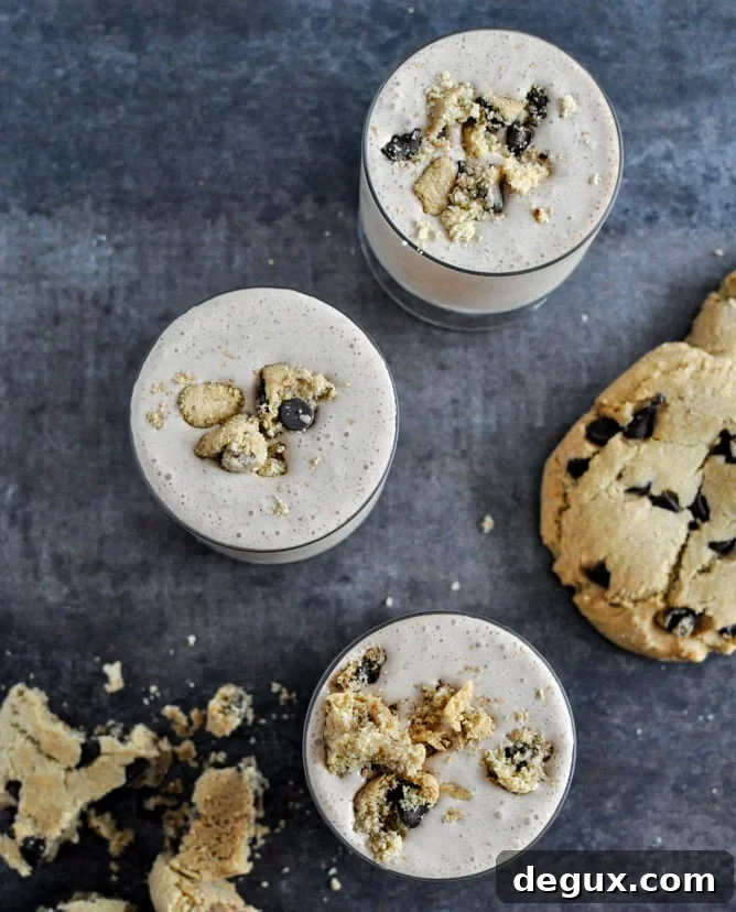 Chocolate Chip Cookie Bailey's Milkshakes I howsweeteats.com Chocolate Chip Cookie Bailey's Milkshakes I howsweeteats.com