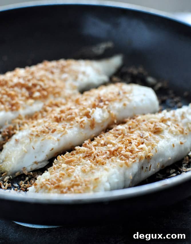 Toasted Coconut Tilapia with Pomegranate Salsa I howsweeteats.com
