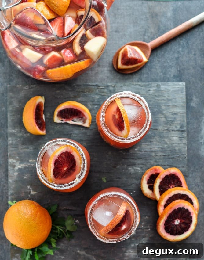 Blood Orange Sangria I howsweeteats.com
