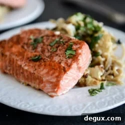 Broiled Salmon with Roasted Garlic Cream Noodles, Crispy Cauliflower & Toasted Pine Nuts 2 img 30680 4