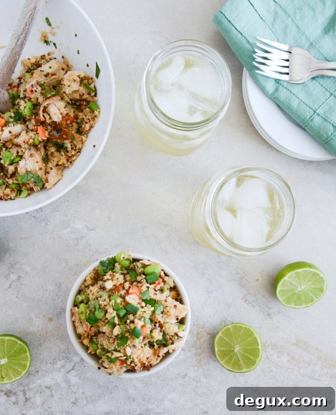 Thai Chicken Quinoa Bowl I howsweeteats.com Thai Chicken Quinoa Bowl I howsweeteats.com